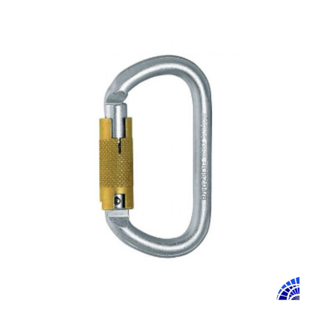 MOSQUETON ACERO OVALADO AUTOMATICO 30 KN TRIPLE SEGURO K4241ZO07 SINGING ROCK